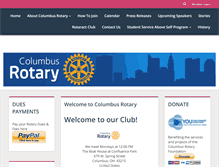 Tablet Screenshot of columbusrotary.org